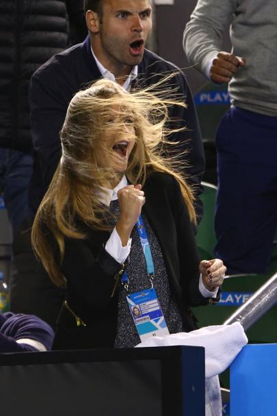 Il tifo scatenato di Kim Sears, fidanzata di Andy Murray, agli Australian Open (Getty)